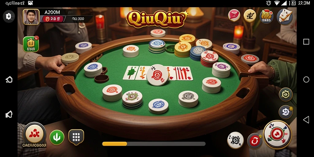 Tangkapan layar A200M menunjukkan momen seru saat bermain QiuQiu.