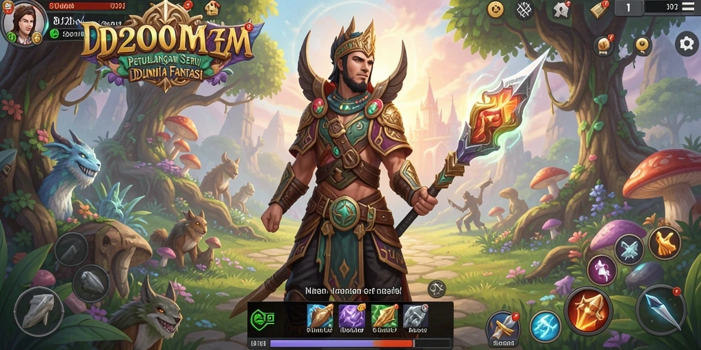 Tampilan gameplay D200M yang menampilkan petualangan seru.