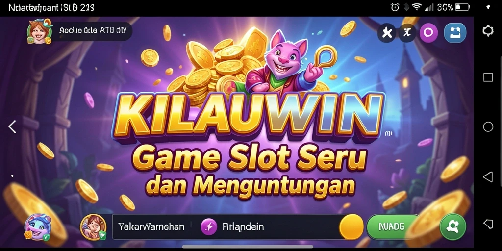 Screenshot gameplay KILAUWIN yang menampilkan slot penuh warna.