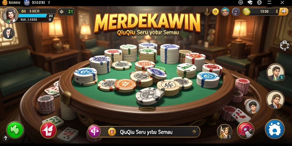 Screenshot gameplay seru QiuQiu di MERDEKAWIN