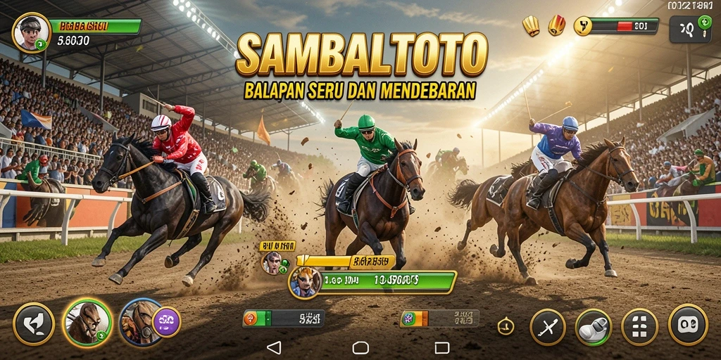 Tampilan menarik dari gameplay balap di SAMBALTOTO.