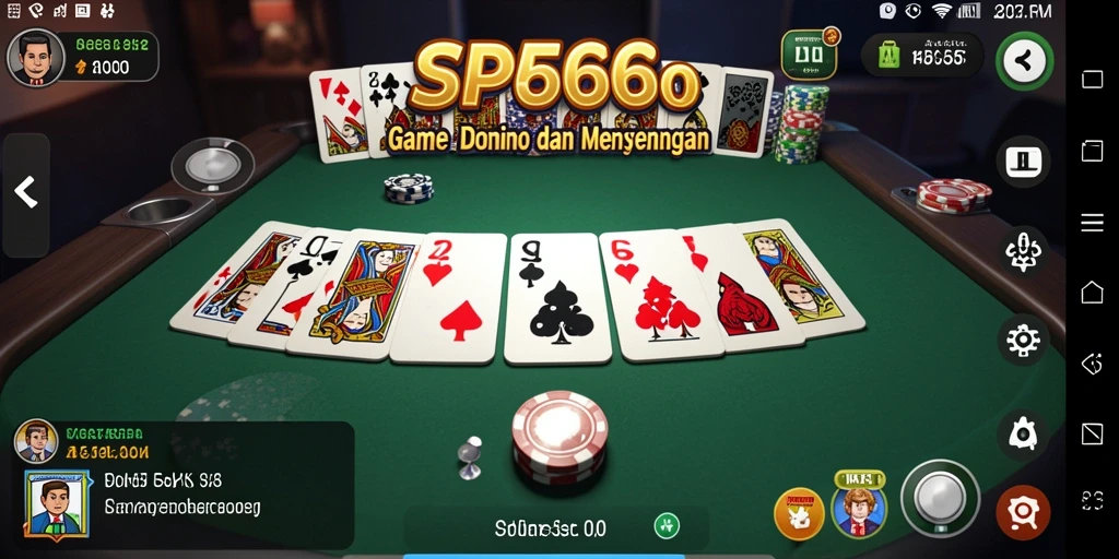 Screenshot utama SP666 menampilkan gameplay seru permainan Domino.
